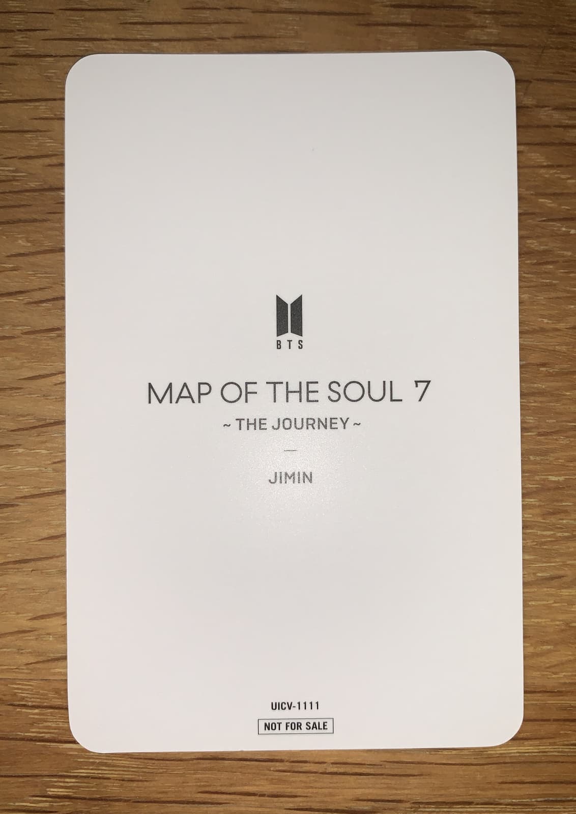 BTS  Map of The Soul : 7  The Journey Normal Version Photocard JIMIN (US SELLER) 2