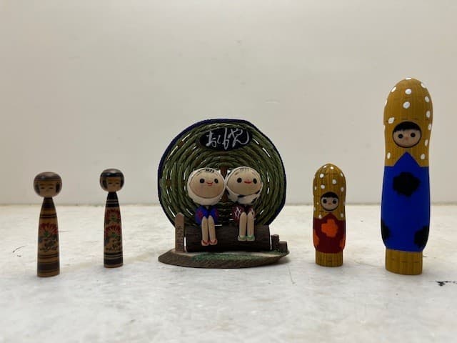 Kokeshi traditional Japanese crafts Set