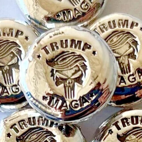 One! 5g SILVER .999 hand poured Donald Trump MAGA 1 BAR PER PURCHASE! g 5 gram 6