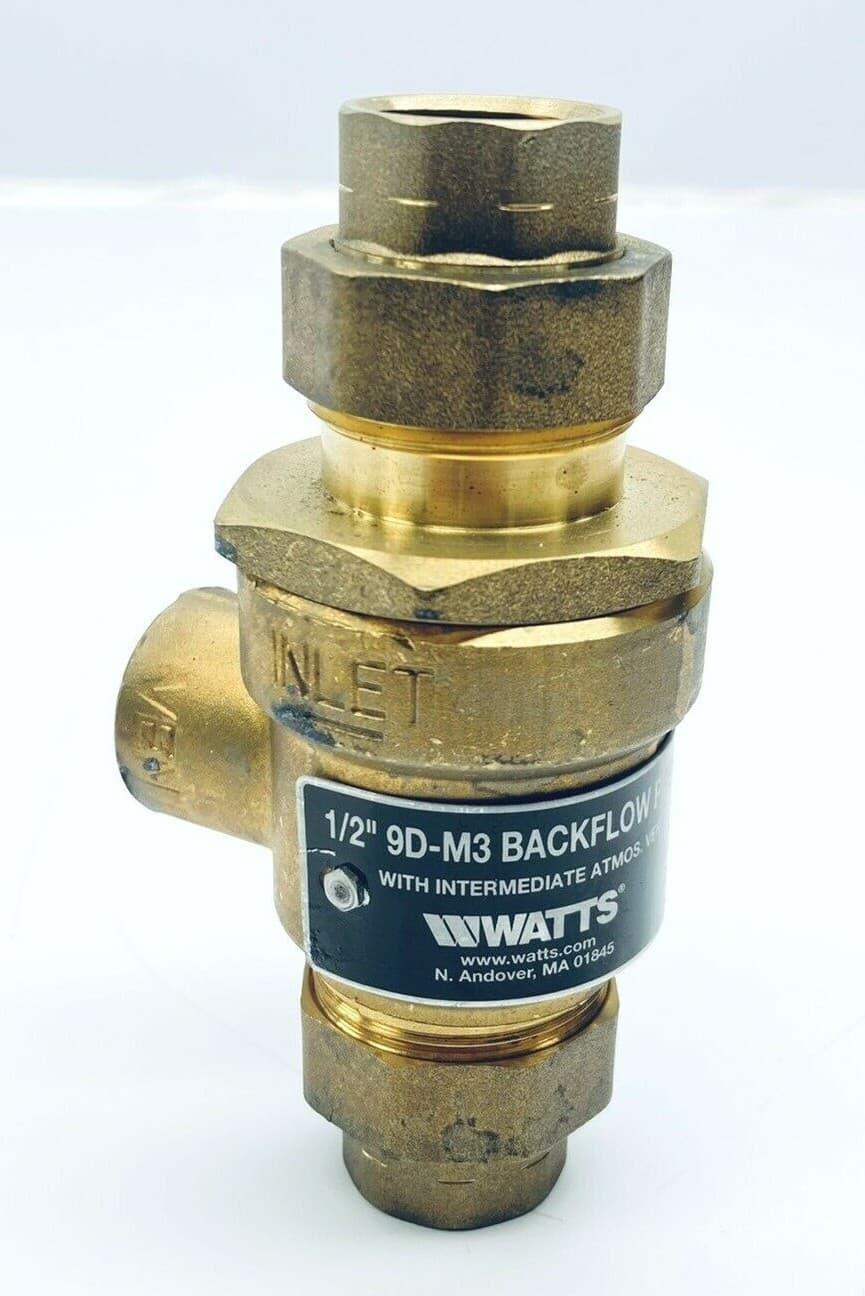 NEW WATTS 9D-M3 BACKFLOW PREVENTER W/ ATMOSPHERIC VENT 175 PSI 250°F 4