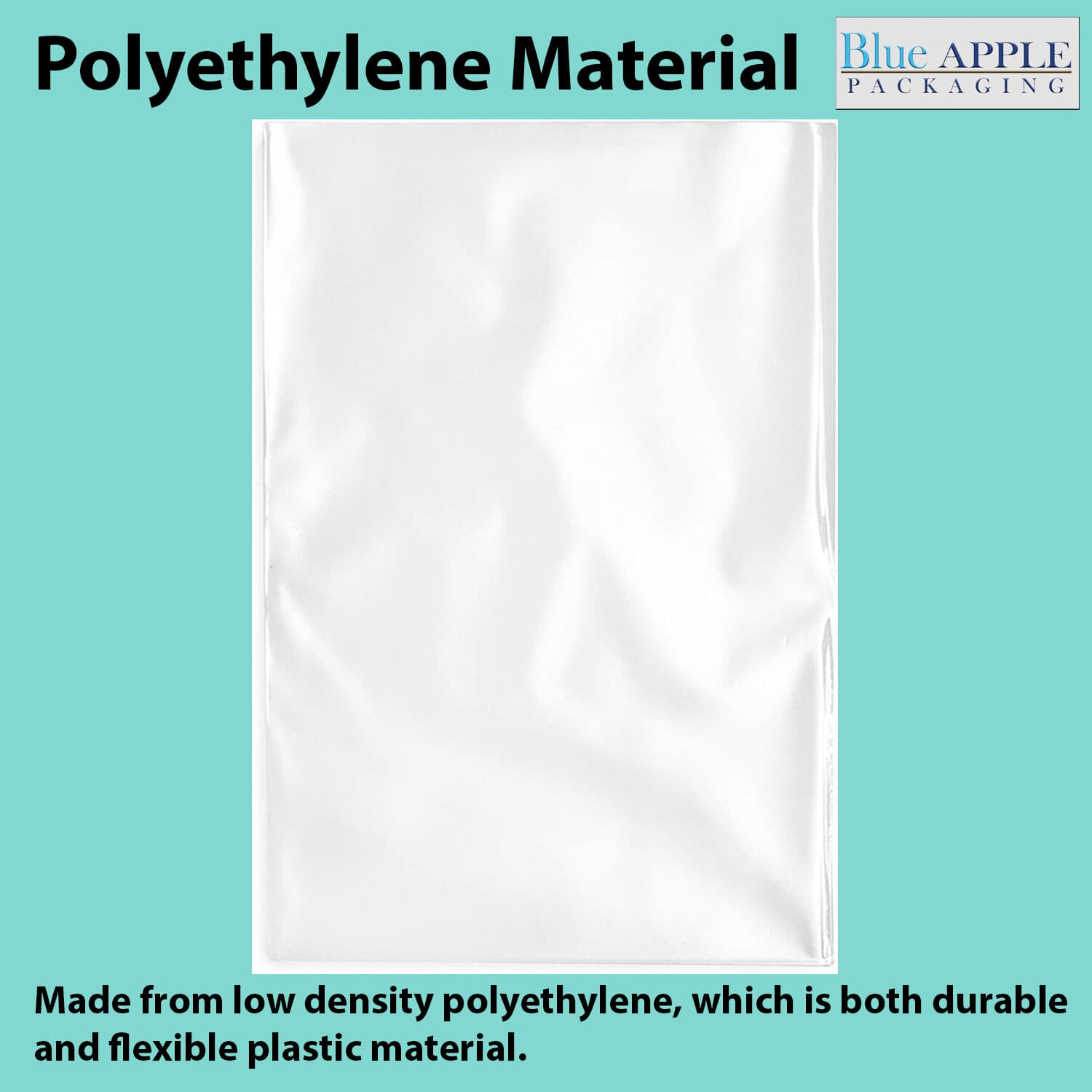 Multiple Sizes Clear Poly Bags 2Mil Flat Open Top Plastic Packaging Packing LDPE 3