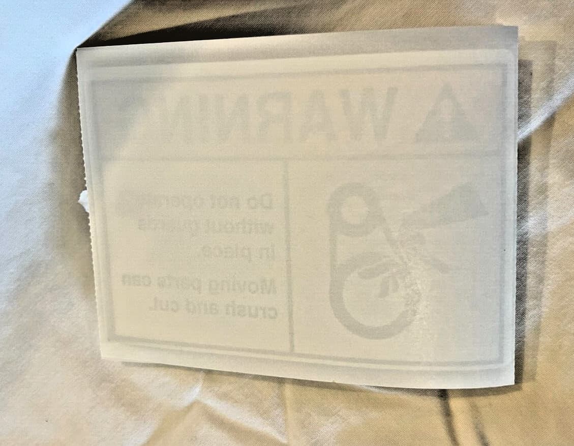 NEW, MIP - WARNING Pinch Point Label; 3.5" x 5"; Unit = 5 in a Pack; 49CK27 3