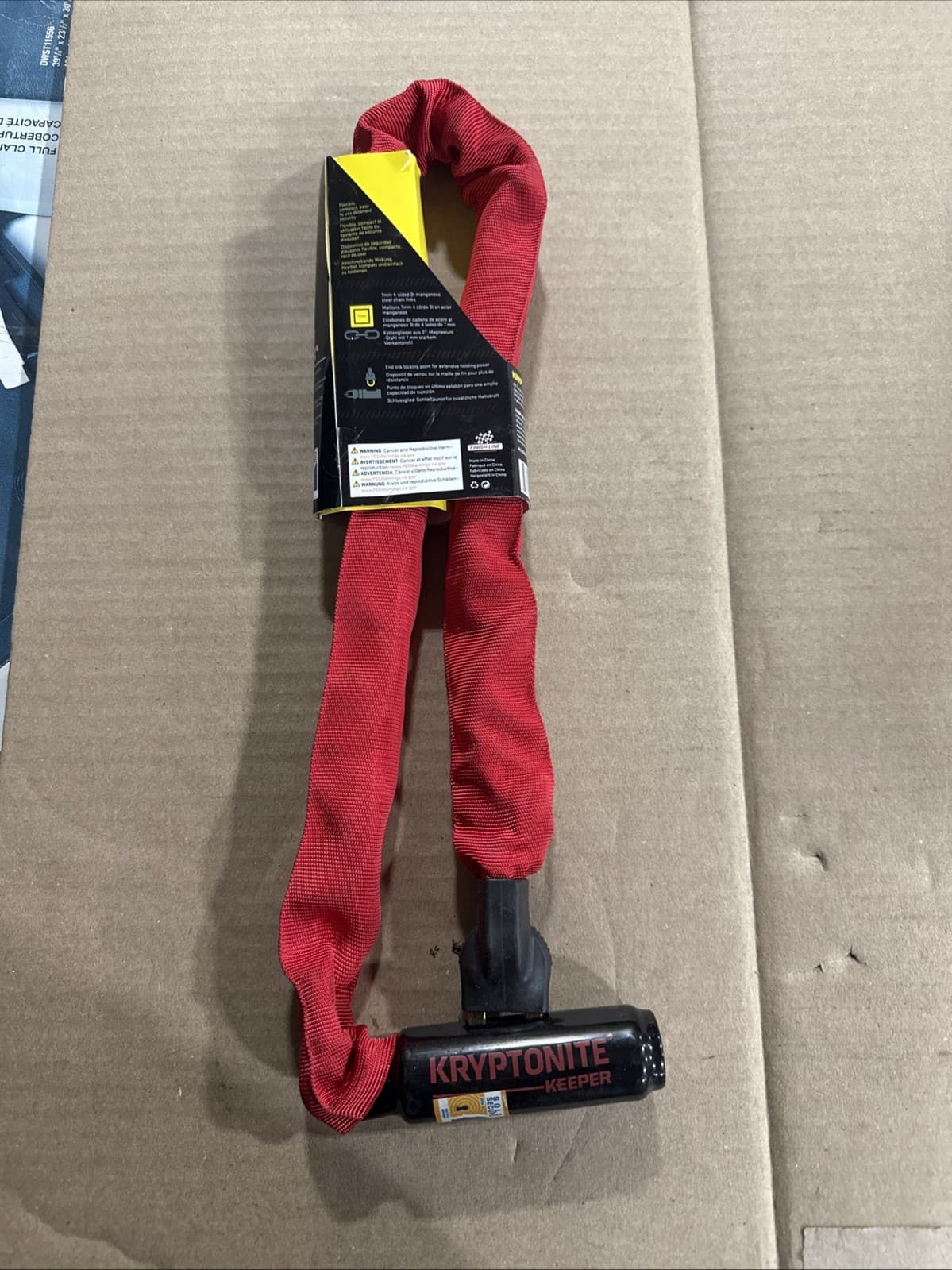 Kryptonite Keeper 785 Integrated Steel Chain Lock Keyed 7mm x 85cm Red 4