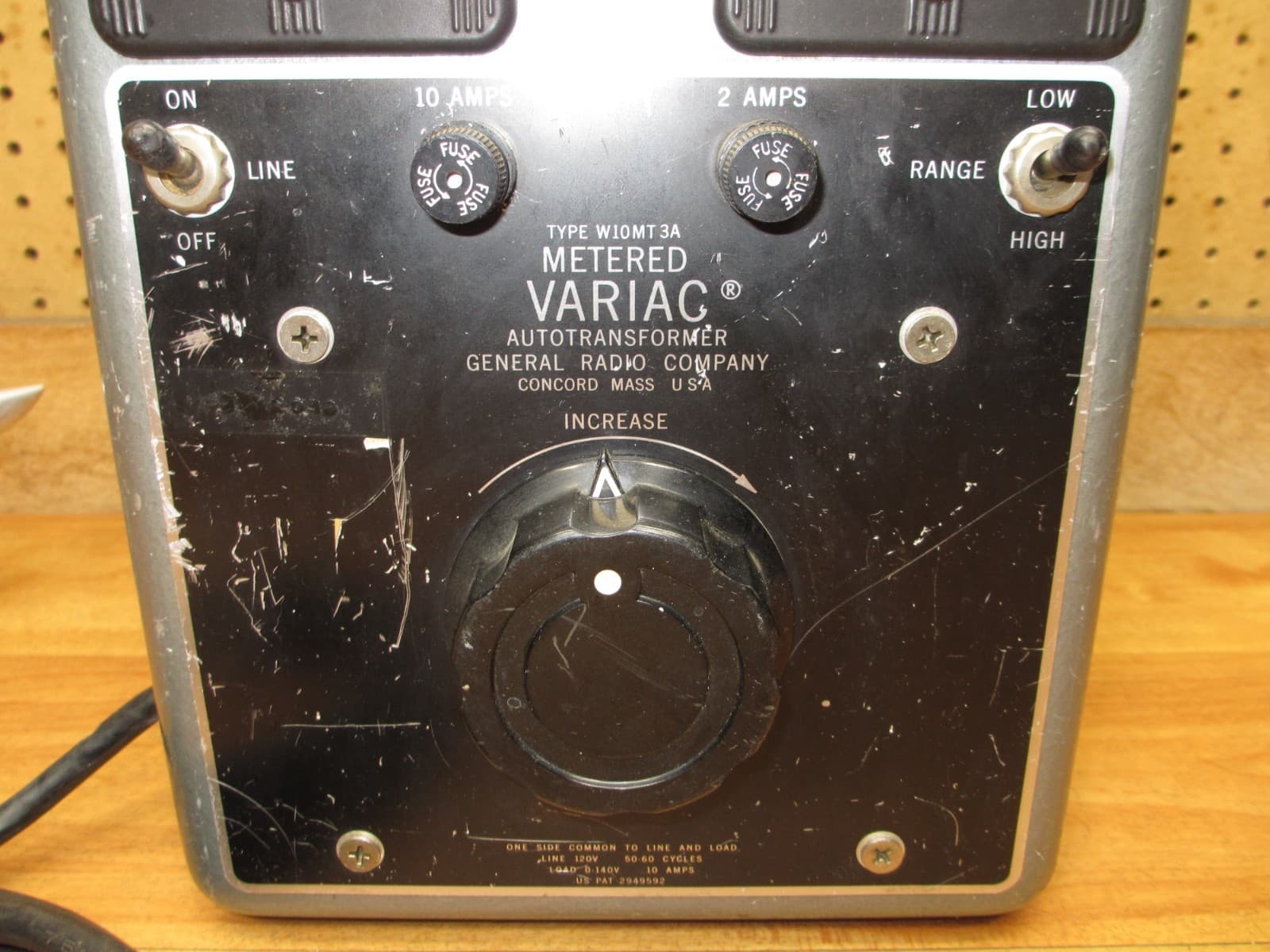 General Radio W10MT3A *USED TESTED & WORKING* Metered Variac Autotransformer 4