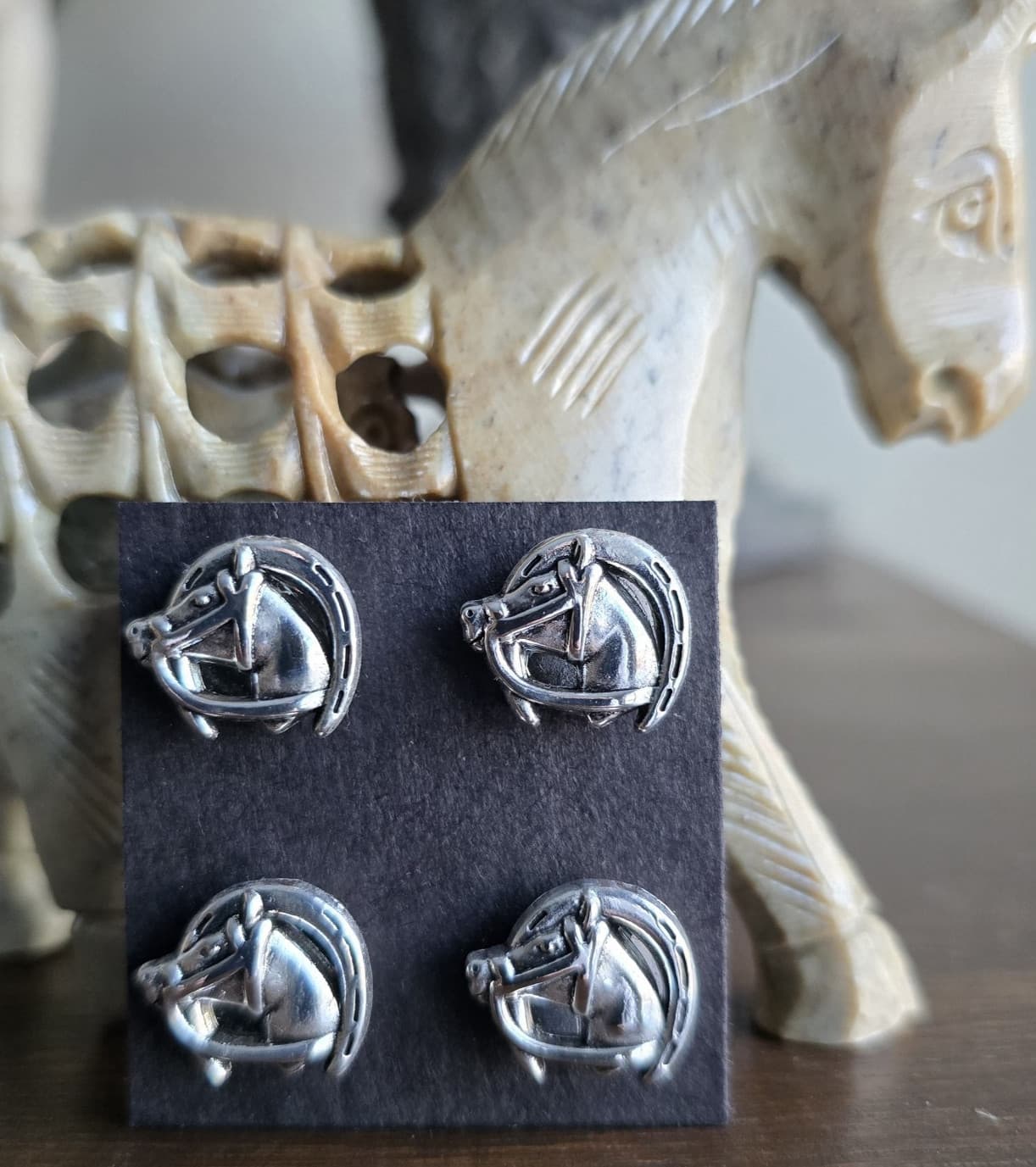 Horseshoe Silver Arabian Horse Head Magnetic Pins. Hunt seat, Western Horse show 3