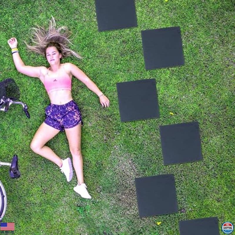 4Pcs Large Weatherproof Plastic Stepping Stones for Garden Pathway, Easy Install 6