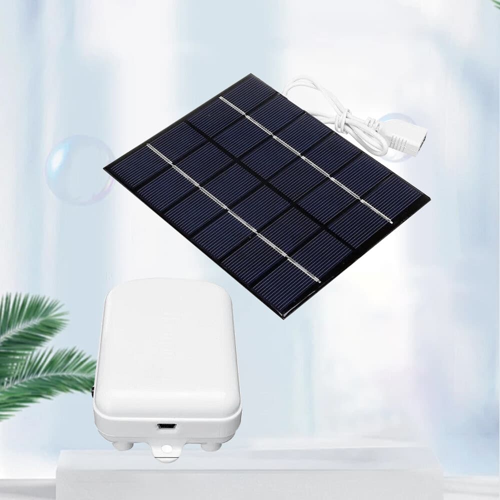 Solar Air Pump Powered Oxygenator Portable Oxygen Water Aerator Fish Tank Pond 5