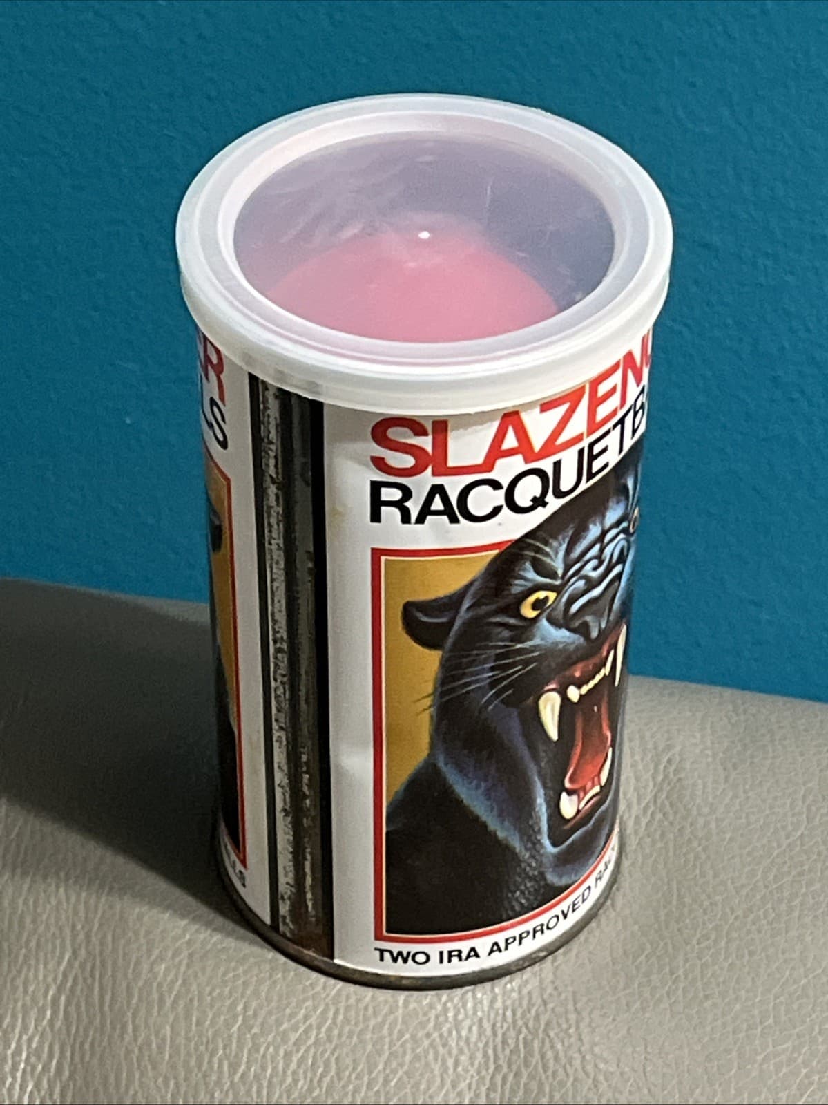 Vintage Racquetballs Slazenger Panther Tin  2 In Can Racquet Ball 2
