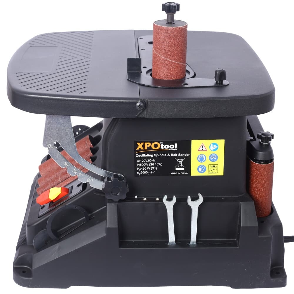 2 IN 1 Combination Woodworking Machine Oscillating Spindle Sander & Belt Sander 5