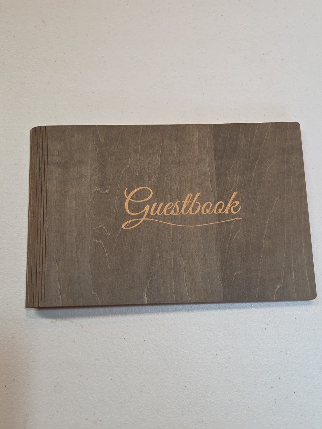 Rustic Wooden Guestbook Love Wedding Anniversary Party Sign-In Book New 2