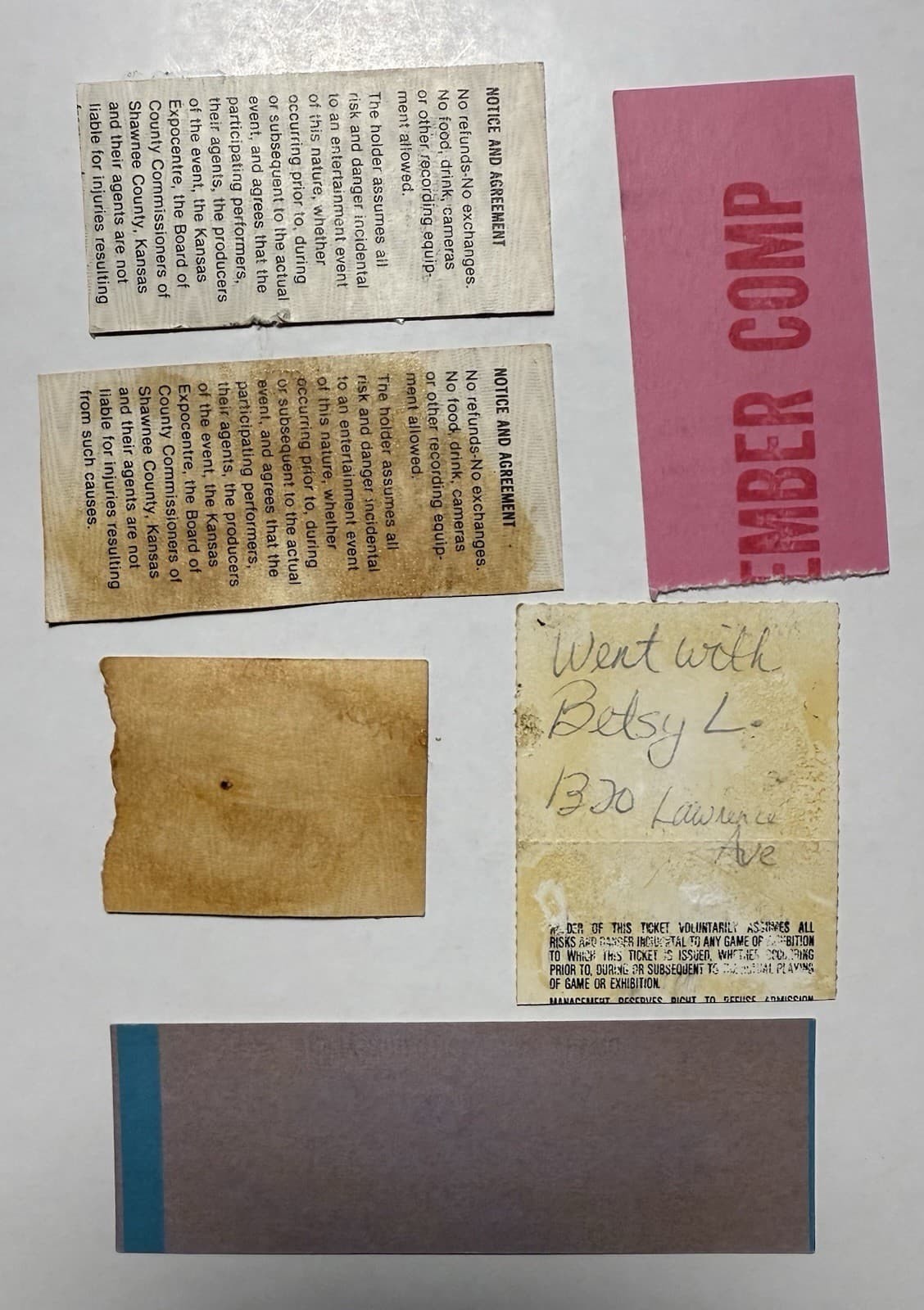 Concert Tickets KENNY ROGERS Conway Twitty & Anne Murray - 1978 1985 1987 1993 4