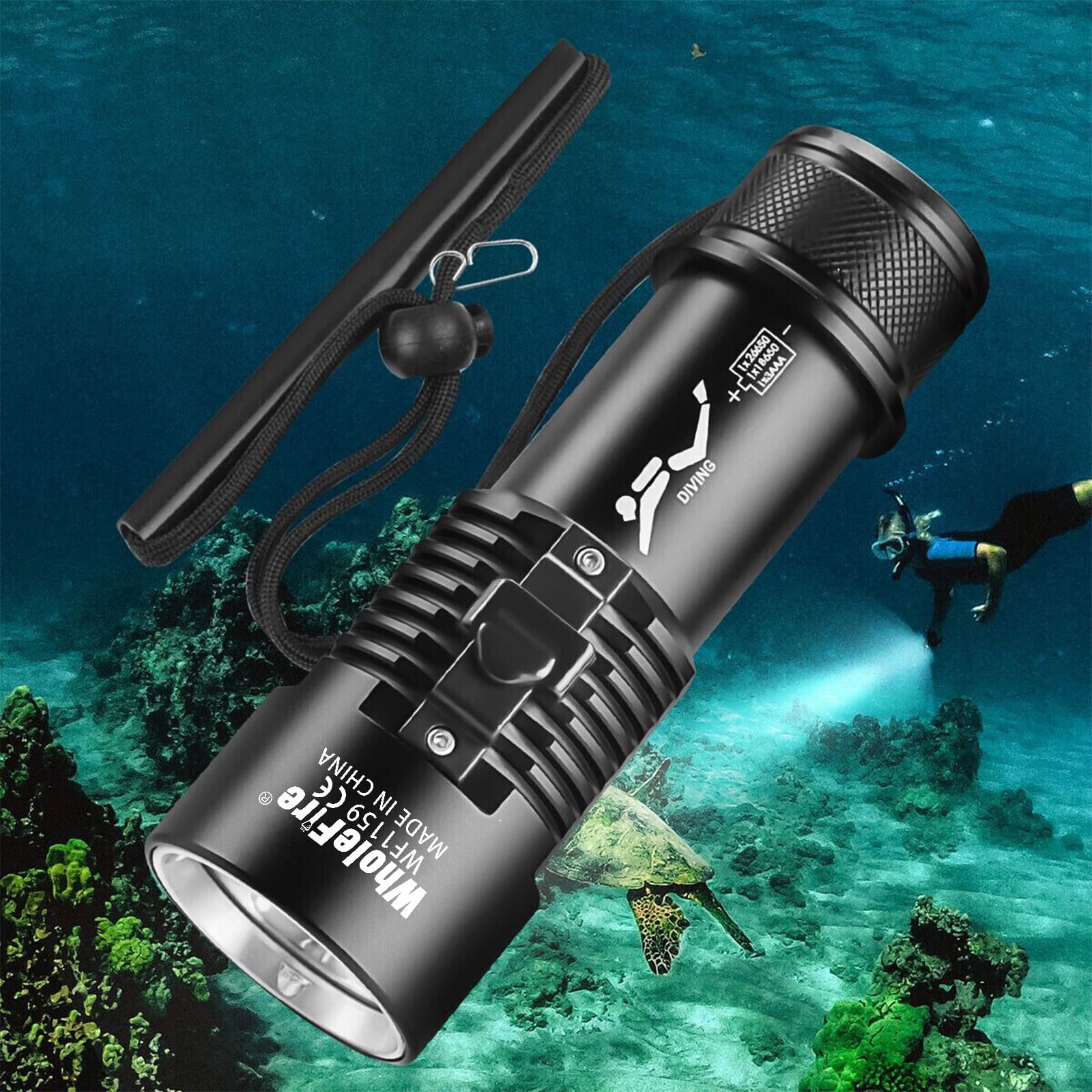 9000lm Underwater LED Diving Flashlight Waterproof Rechargeable Scuba Torch Lamp 6