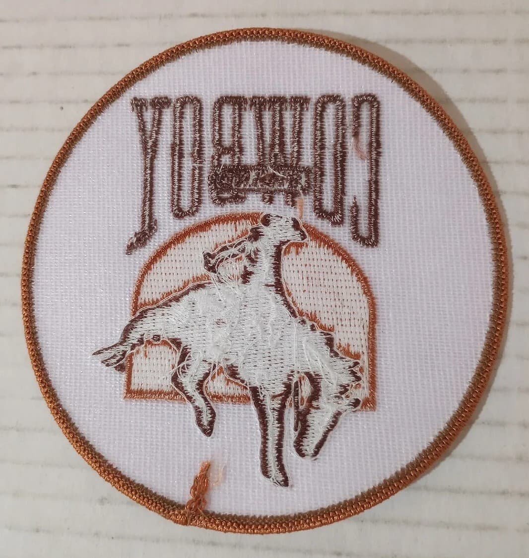 Cowboy Brand Charcoal Badge Patch 4" 3