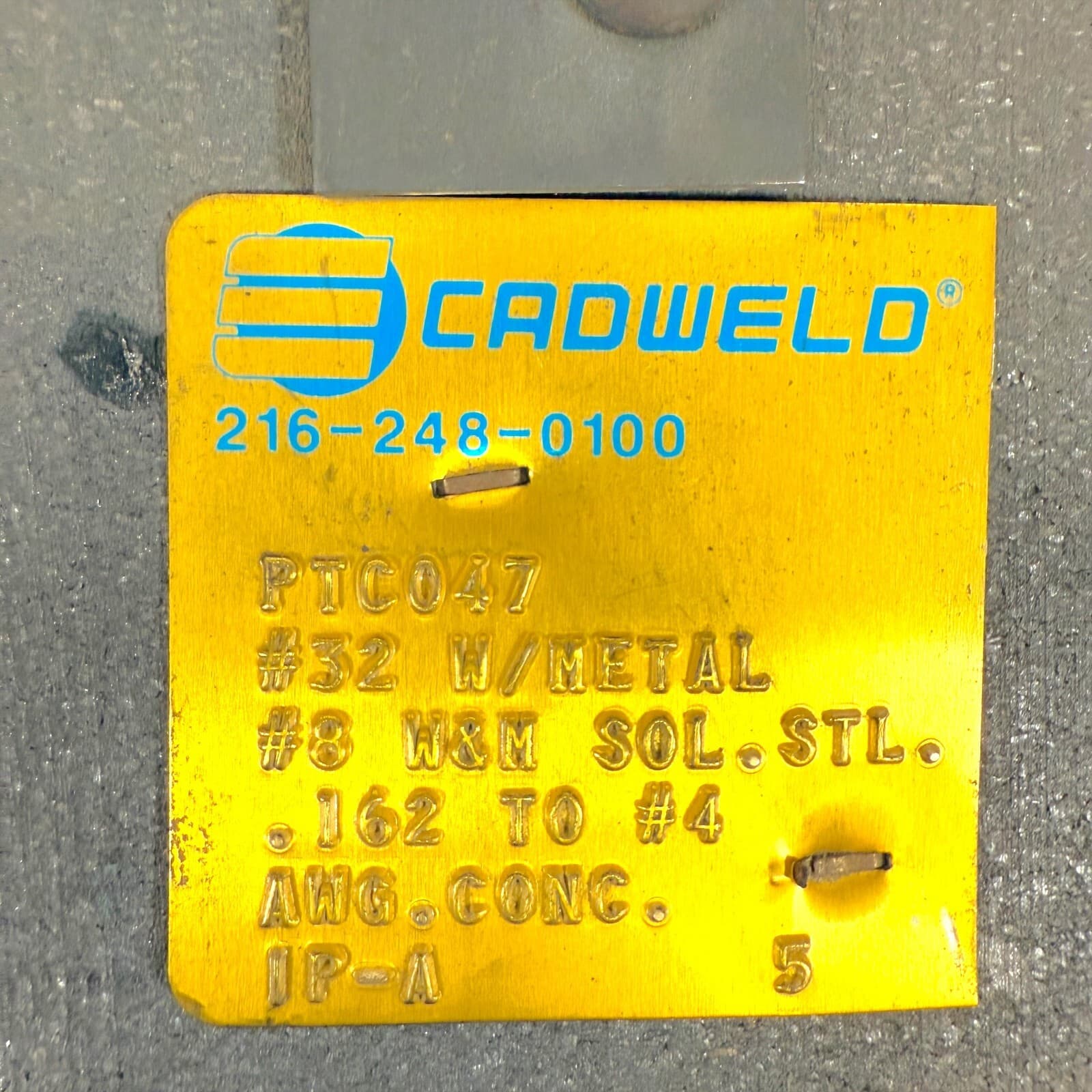 Erico Cadweld PTC047 Graphite Mold for Welding Cable to Cable or Solid Steel 3