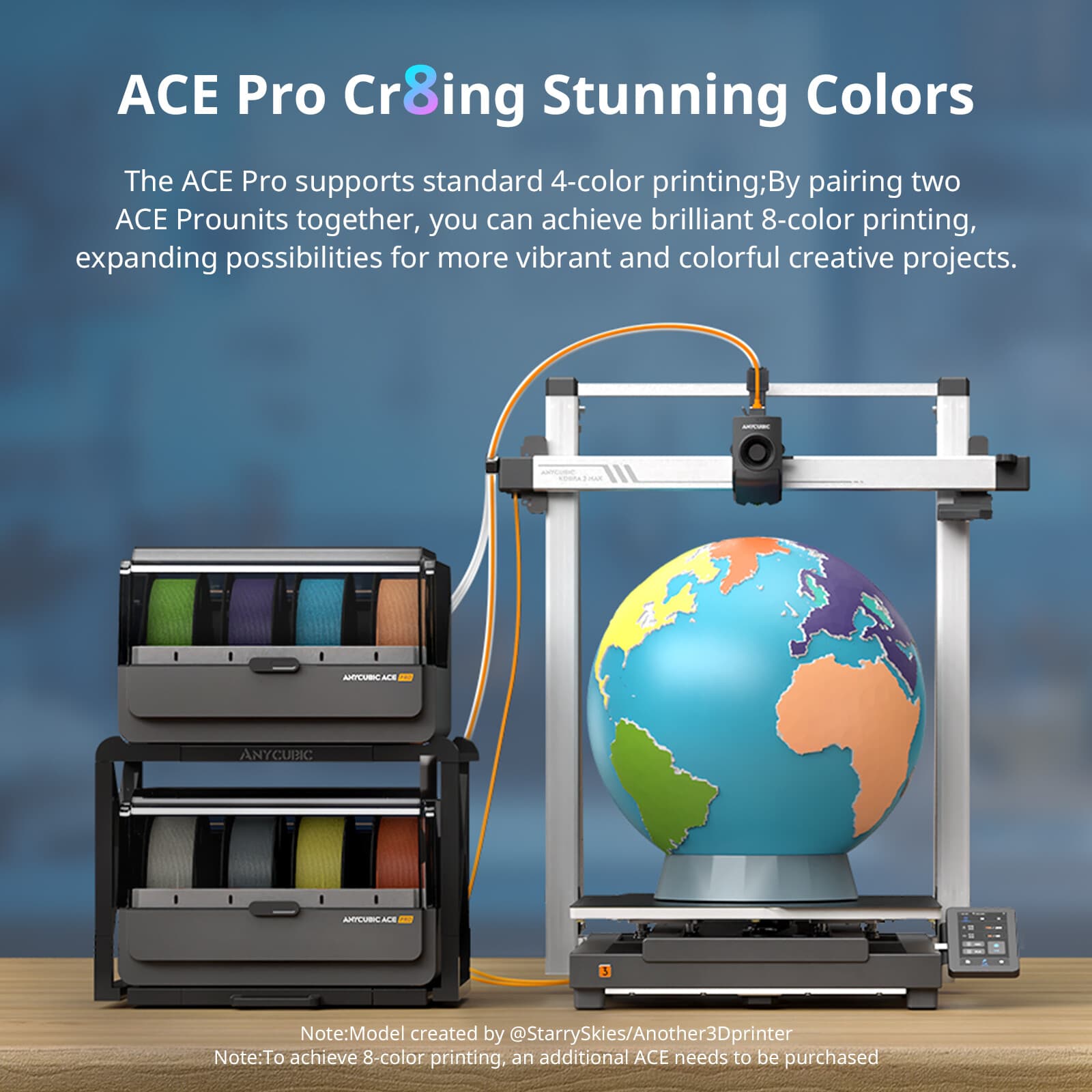 ANYCUBIC Kobra 3 Max Combo EB Version Big 3D Printer 600mm/s Multicolor Print 2