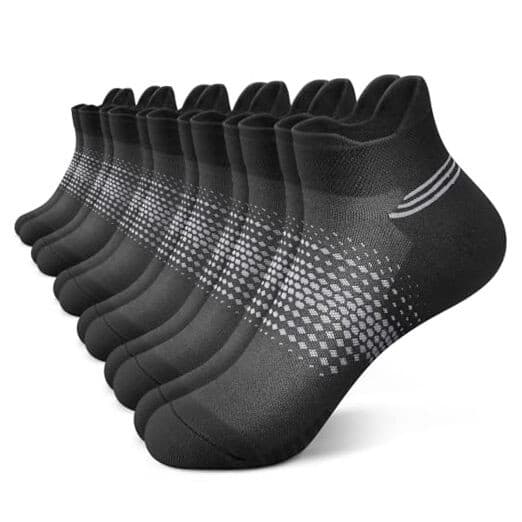 Ankle Compression Socks for Women 6 Pairs, Large-X-Large Black(6 Pairs)