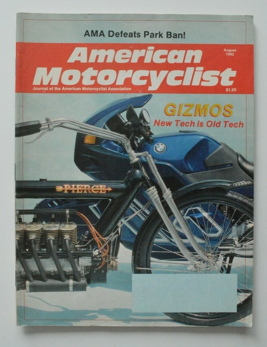 AMERICAN MOTORCYCLIST August 1992 FN 1907 Neracar 
