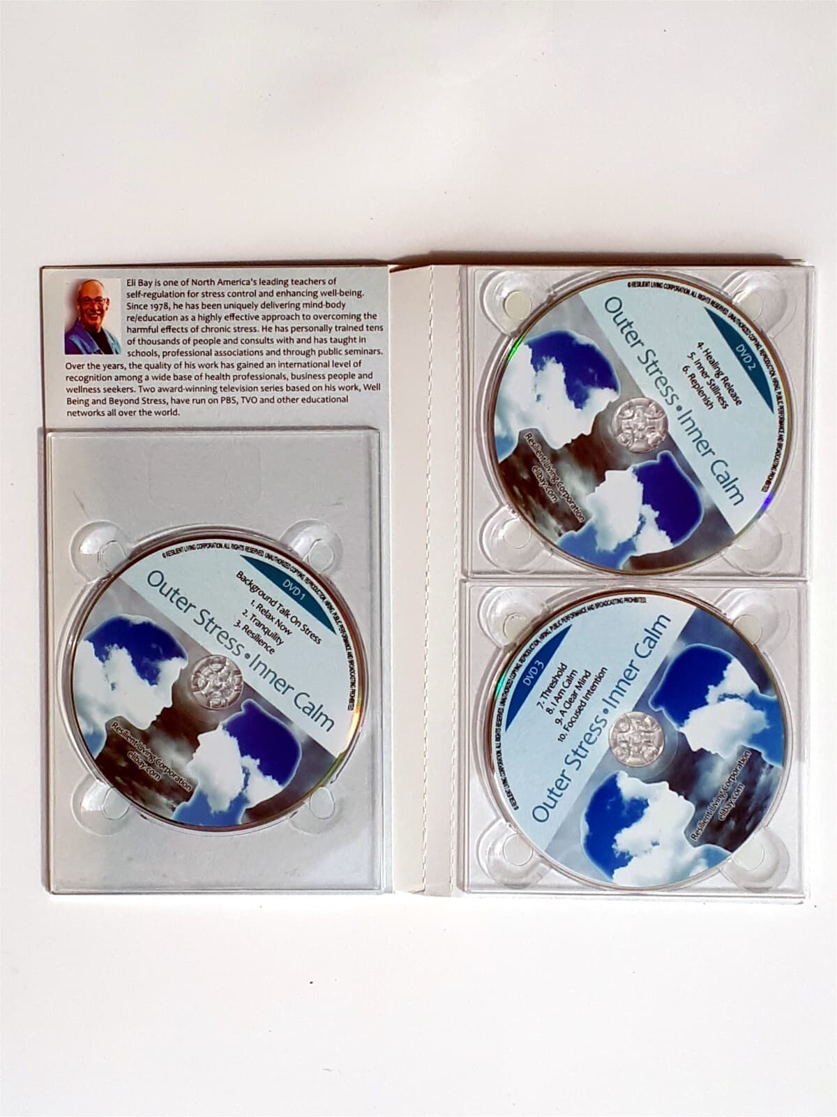 Eli Bay's Beyond Stress Program: Outer Stress Inner Calm 3 DVDs, 4 CDs Like New* 5