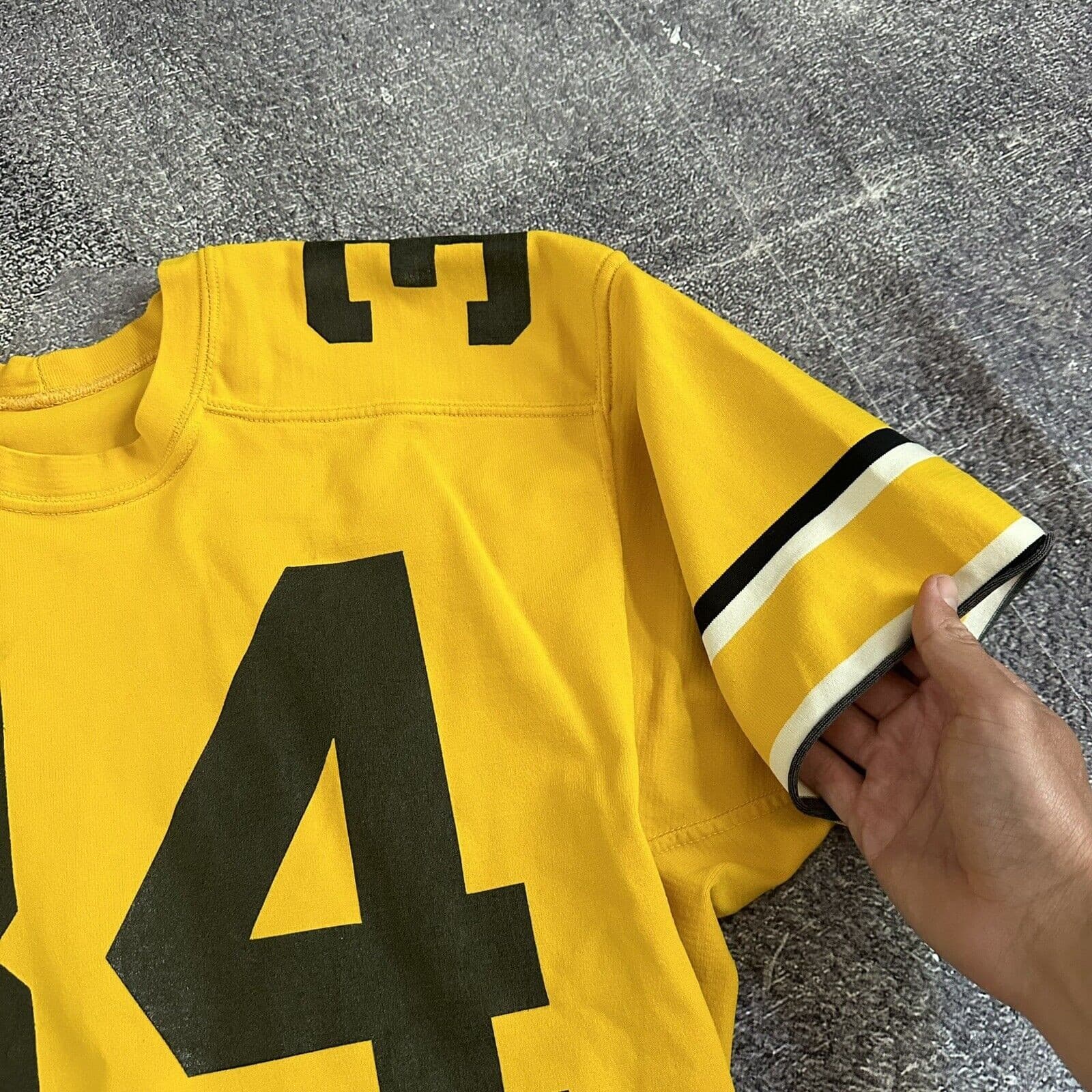 Men's Vintage 50's Powers Iowa Hawkeyes Game Worn Used Football Jersey Sz 40 60s 4