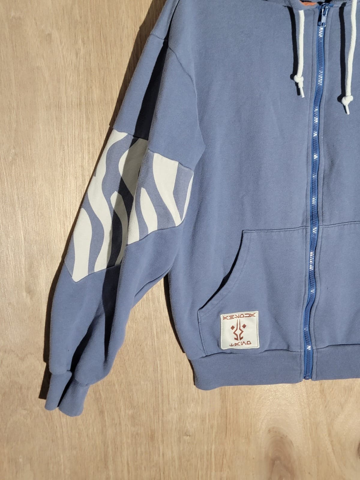 Star Wars Ahsoka Tano Inspired Zip Hoodie Blue Orange Cosplay Size S Lucasfilm 5