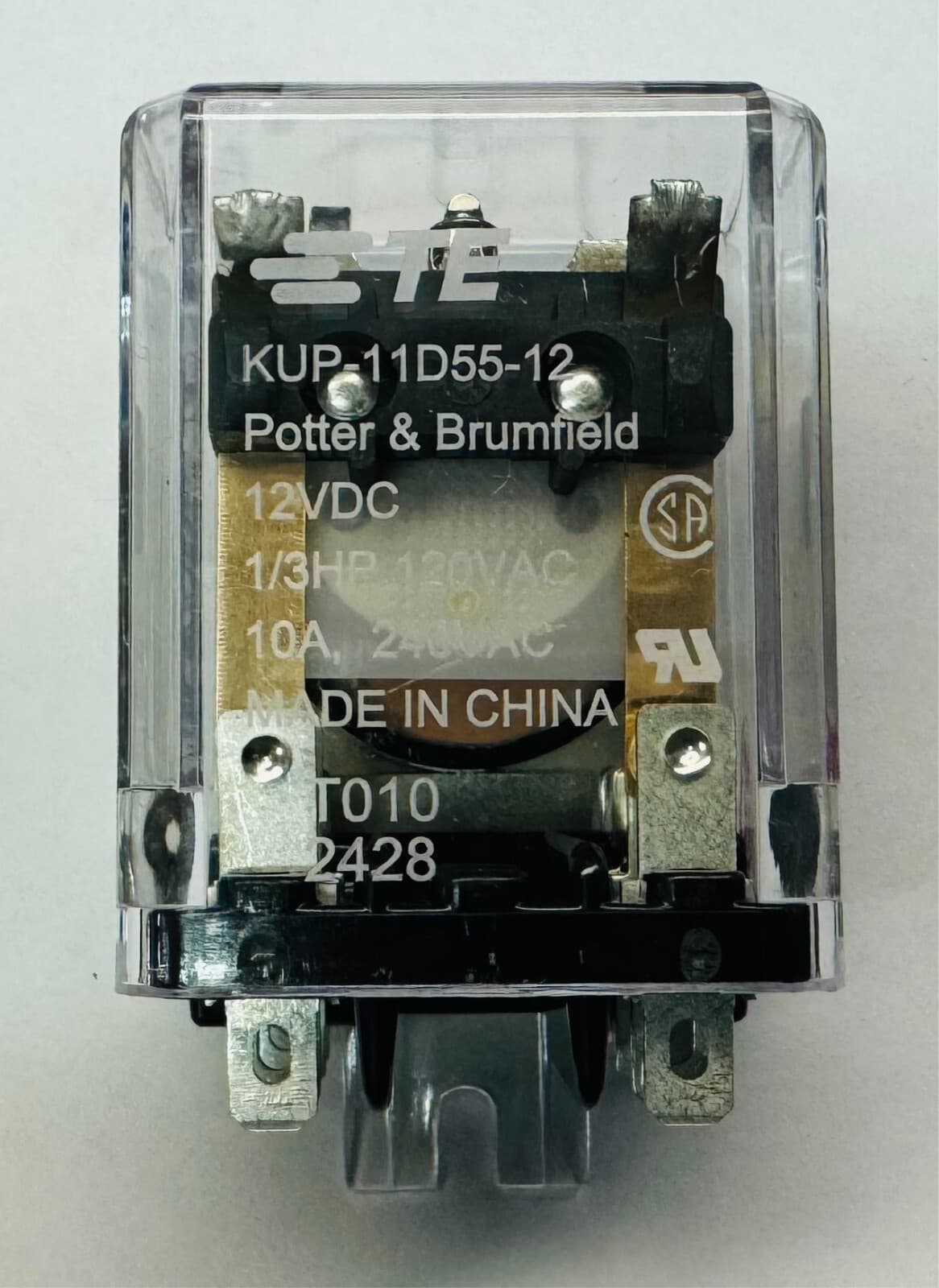 TE Potter & Brumfield KUP-11D55 Relays 12VDC Coil 1/3HP / 120/240VAC / 10A ⭐NEW⭐