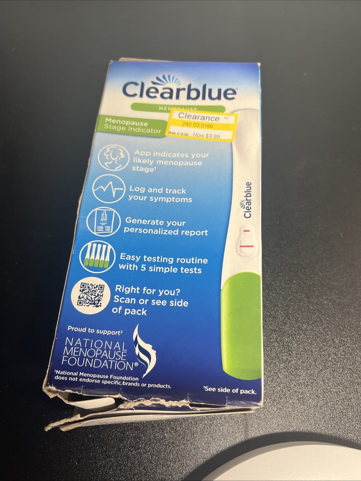 Clearblue Menopause Stage Indicator - 5 Test Sticks Exp 01/2026 Open Box 4