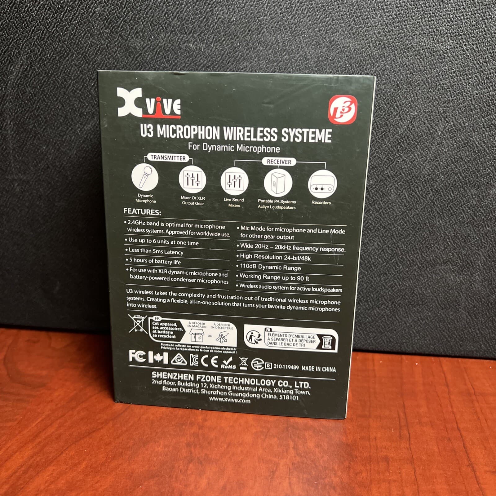 XVIVE U3 2.4GHz Digital Dynamic Wireless Microphone System Black 3