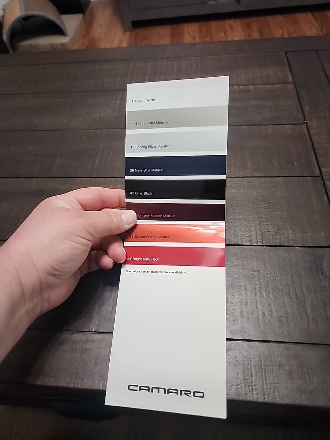 2002 Chevrolet Camaro Exterior Colors Sales Literature/Brochure, Chevy 4