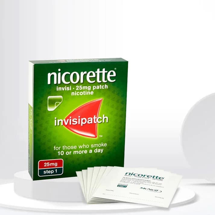 24xNicorette Invisi – 25mg Nicotine Patches (7 Patches per Pack) - FAST SHIPPING 2
