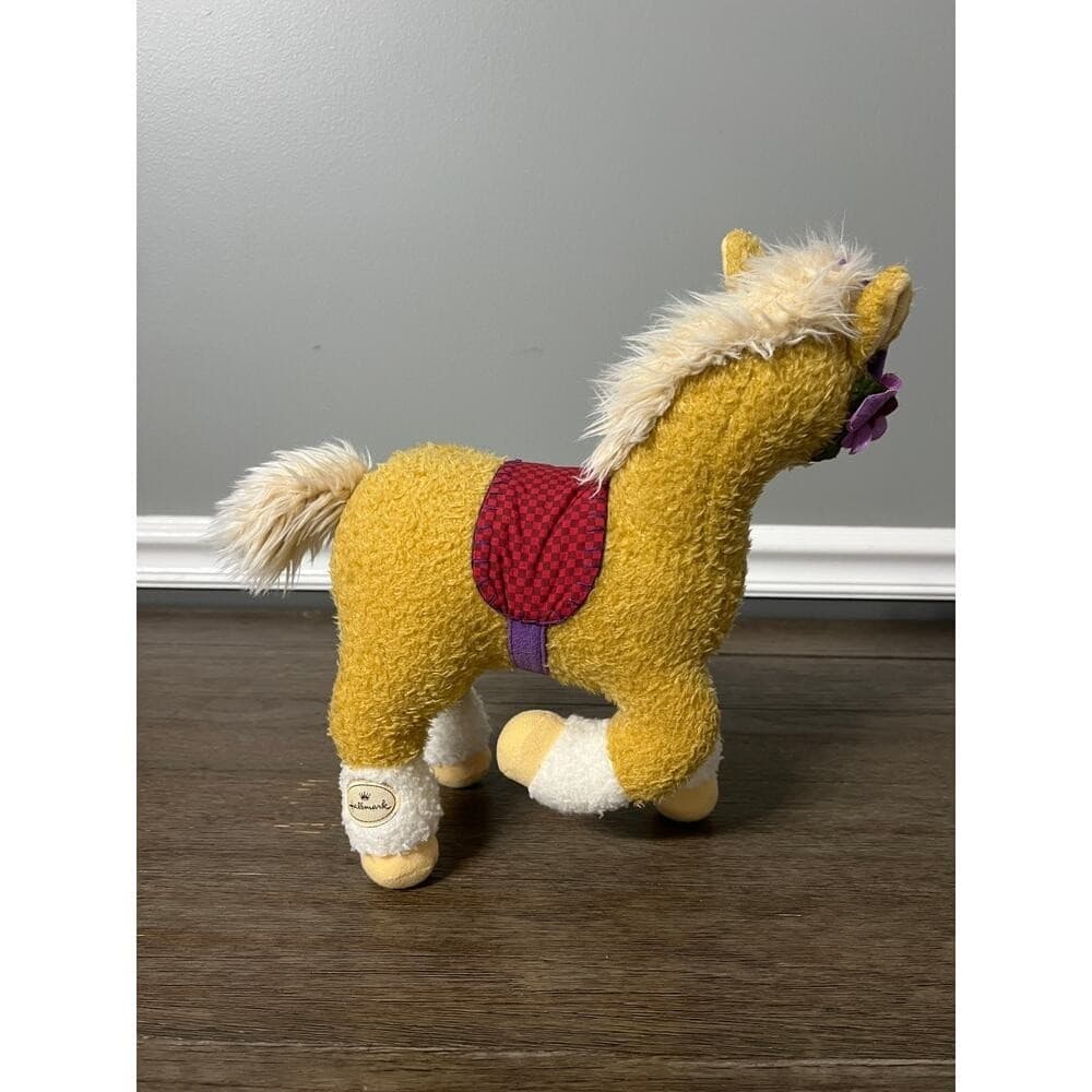 Hallmark Tan Pony with Saddle & Purple Bridle Plush 2