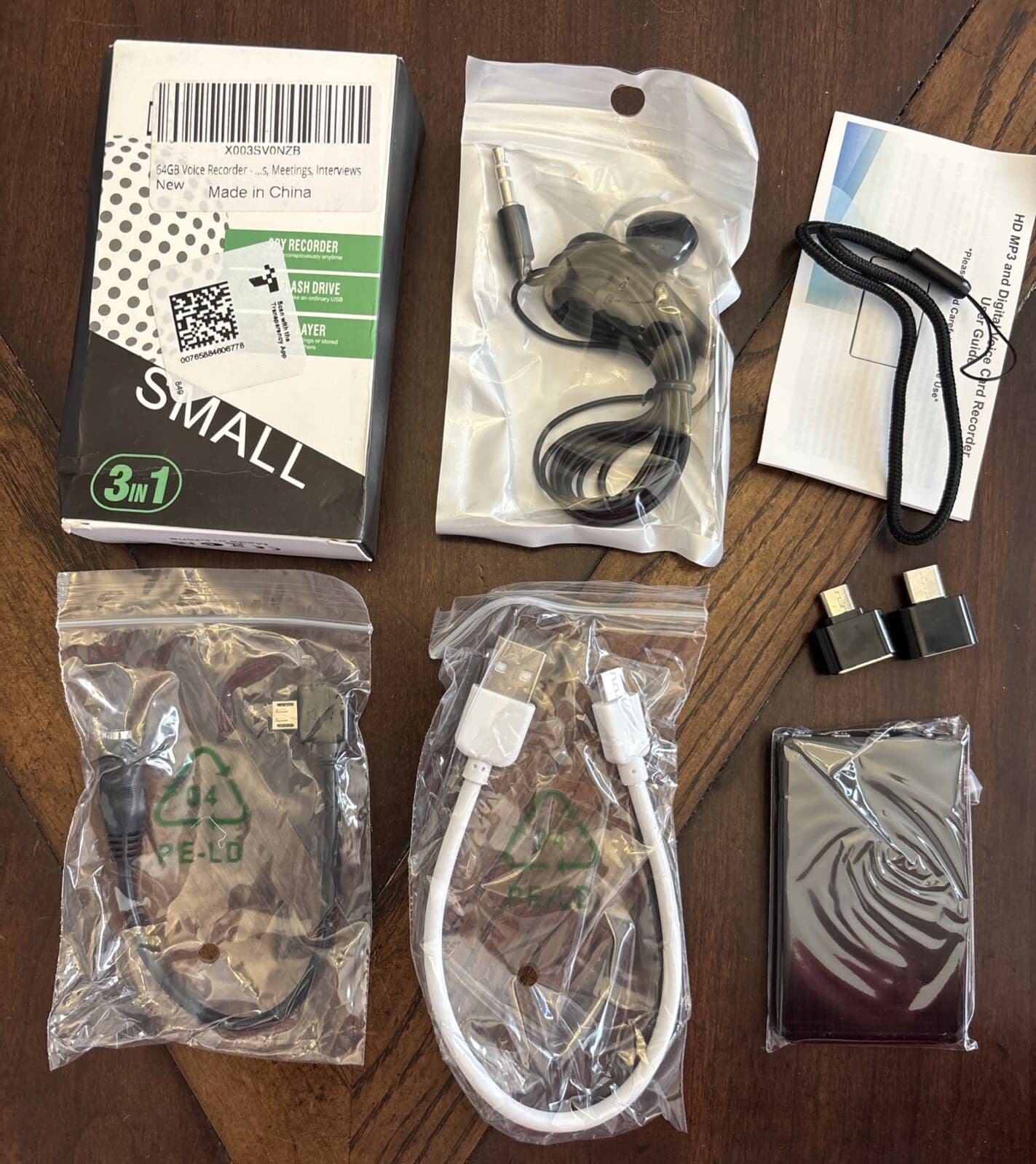 Spy Digital Voice Activated Mini Sound Audio Recorder 64 GB , 750 Hrs Recording