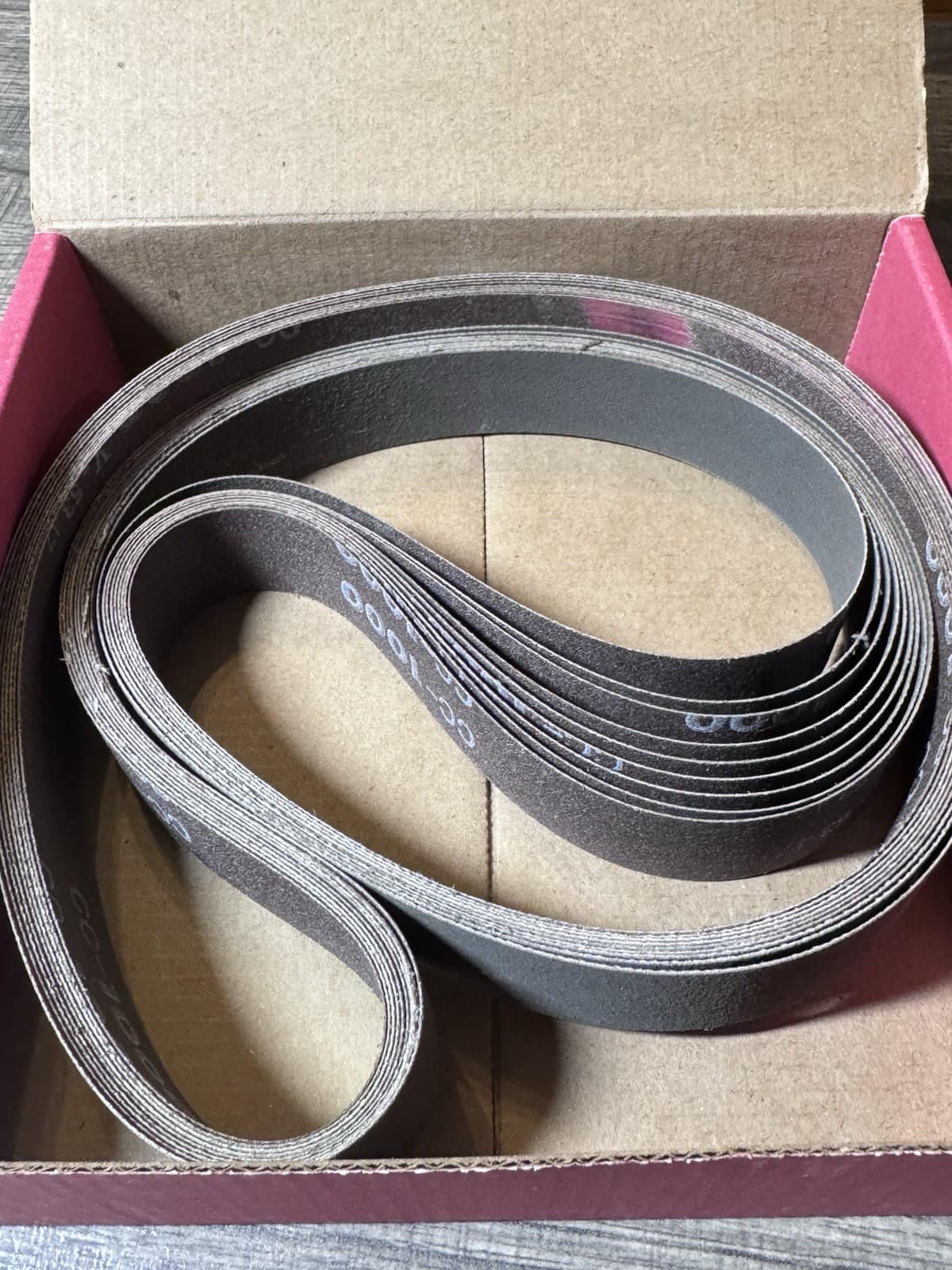 Sungold Abrasives | 1”X42”  1000 Grit | 9 Belts 3