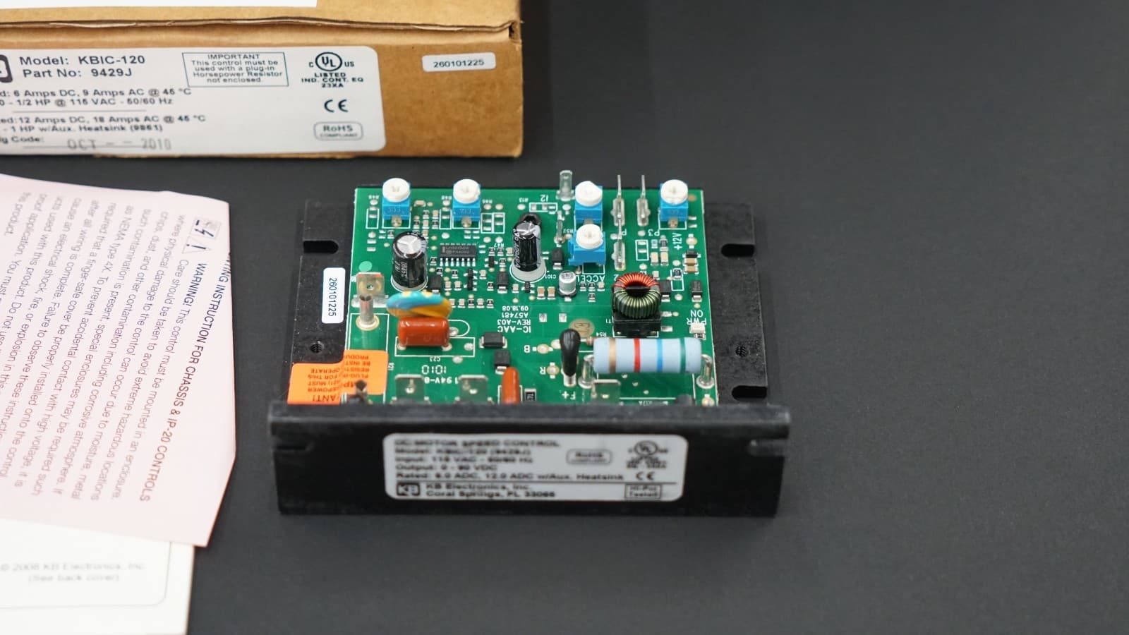 KB Electronics KBIC-120 SCR DC Motor Speed Control 9429J 2