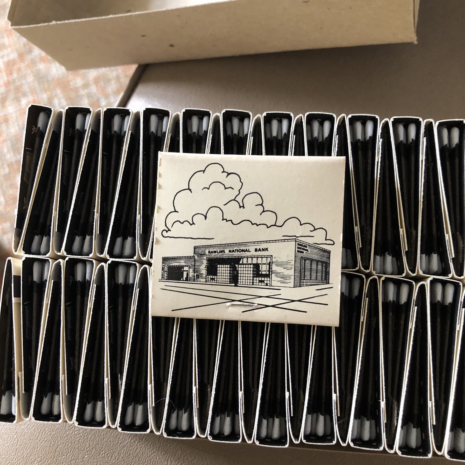 Vintage Matchbooks Box Rawlins National Bank Wyoming 50 mint books 4