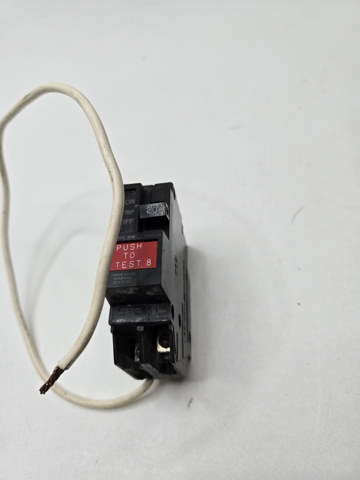 GE THQL 20 Amp GFCI Circuit Breaker 1-Pole 120V Push to Test THQL1120GF