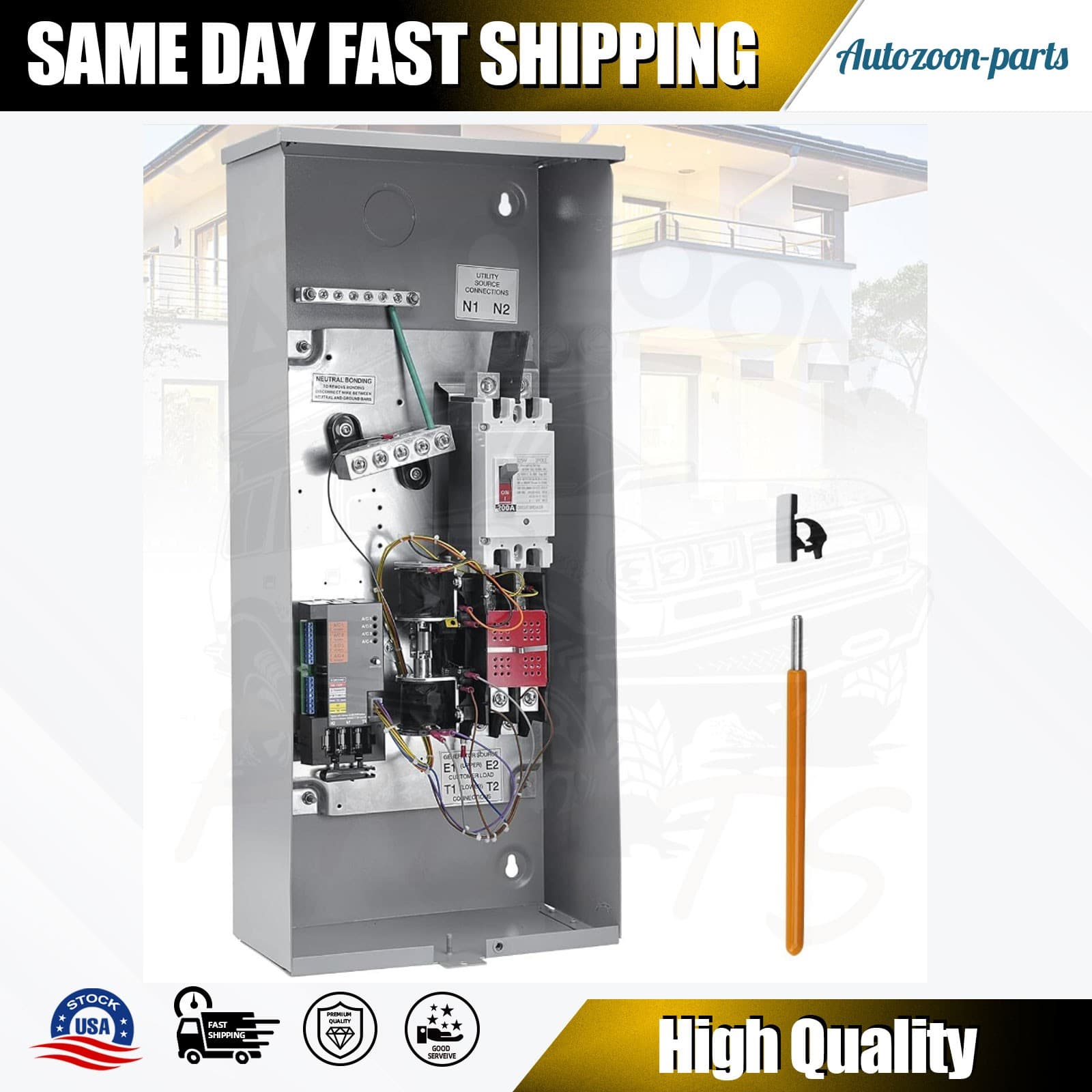 200 Amp Automatic Transfer Switch 120/240V NEMA 3R Aluminum Enclosure