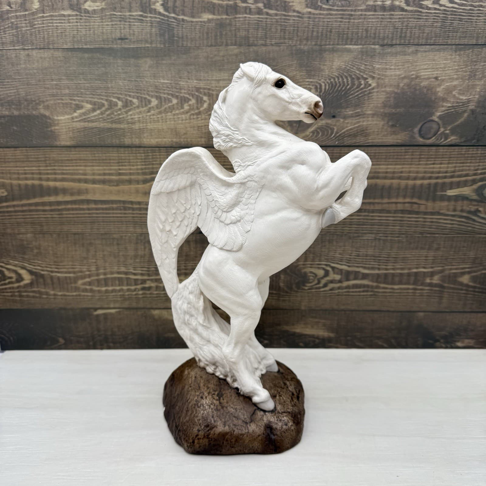 Windstone Editions 1991 Pena Stallion Rearing Pegasus Flying Horse Figurine 4