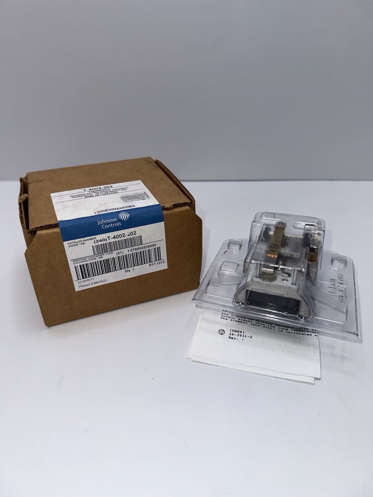 Johnson Controls T-4002-202 Pneumatic Thermostat, Reverse Acting