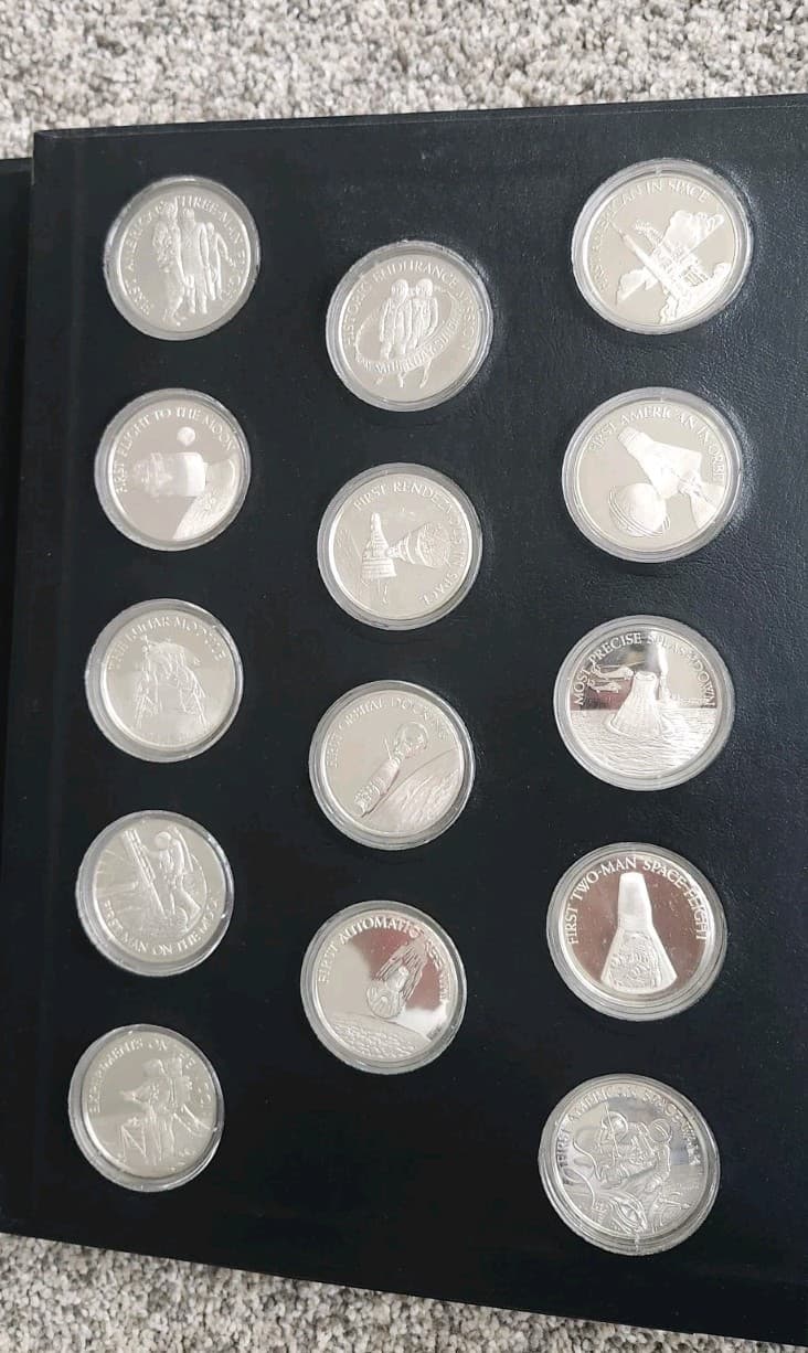 American Space Flight Silver Anniversary Medal- complete collection 6