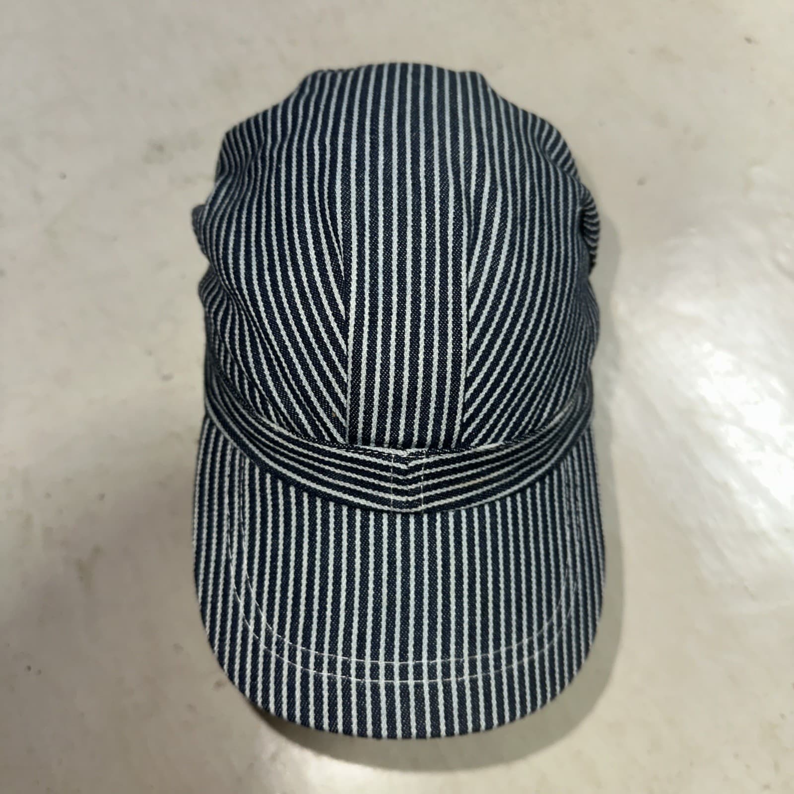 Train Conductor Engineer Railroad Hat Cap Snapback Blue White Stripe Dress Up 4