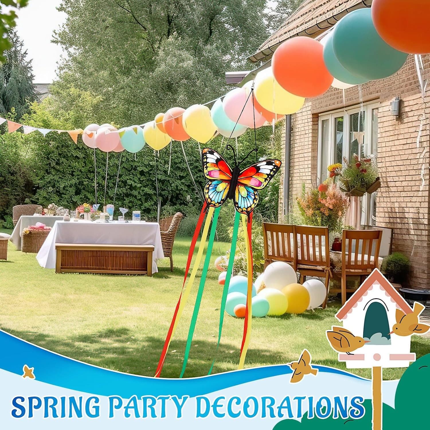 Butterfly Windsock for outside Heavy Duty Wind Socks Spring Summer Durable Outdo 4