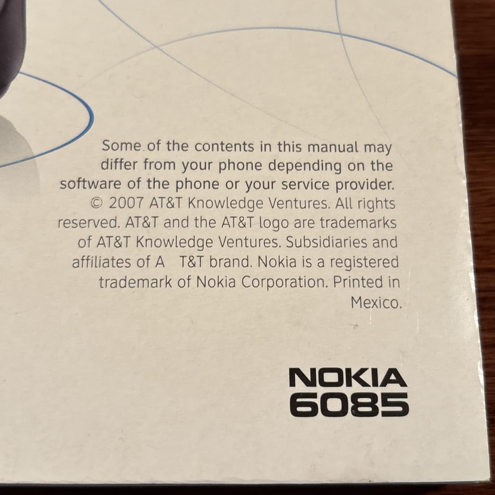 2007 Nokia 6085 User Guide ~ Cell Phone 2