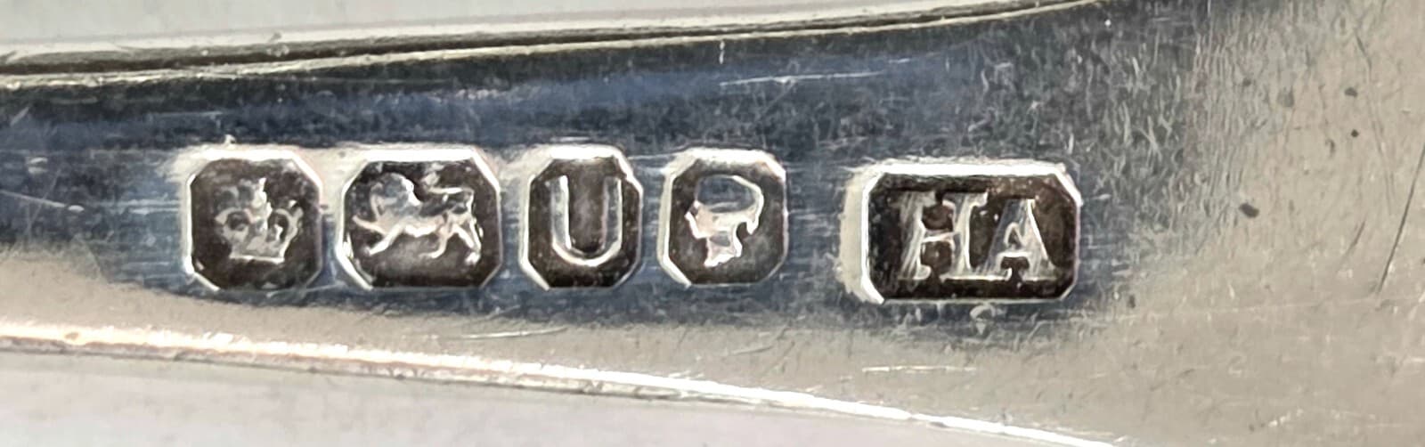 Antique English Sterling Silver Lobster Pick Fork Scoop Mono (2) 5