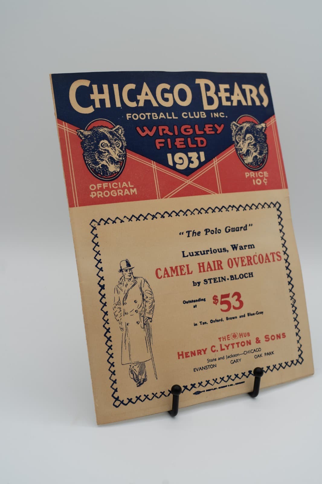 1931 Vintage Original NFL Program Chicago Bears vs Portsmouth Spartans Wrigley 4