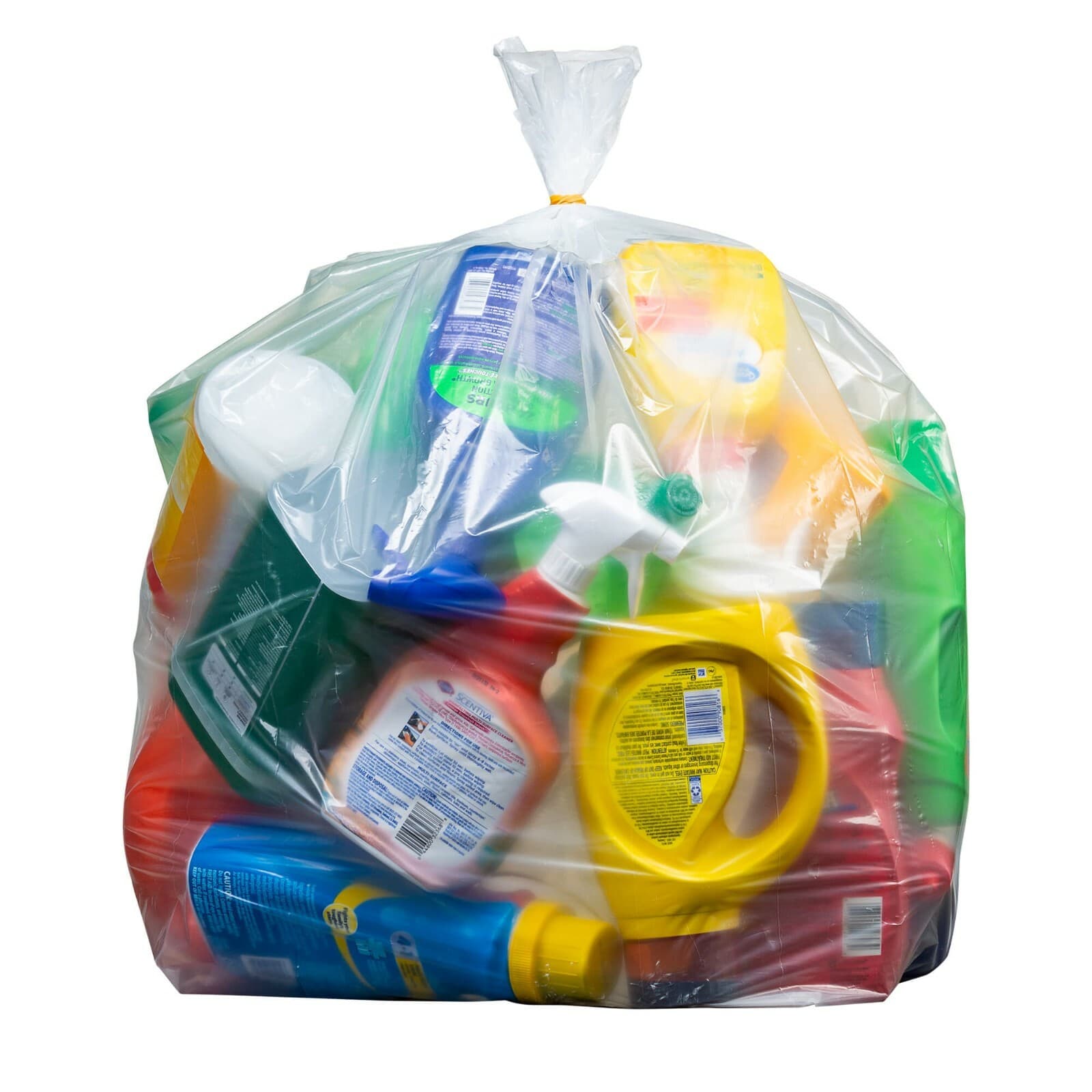Plasticplace 40-45 Gallon Trash Bags - Clear, Case of 100 Garbage Bags 3