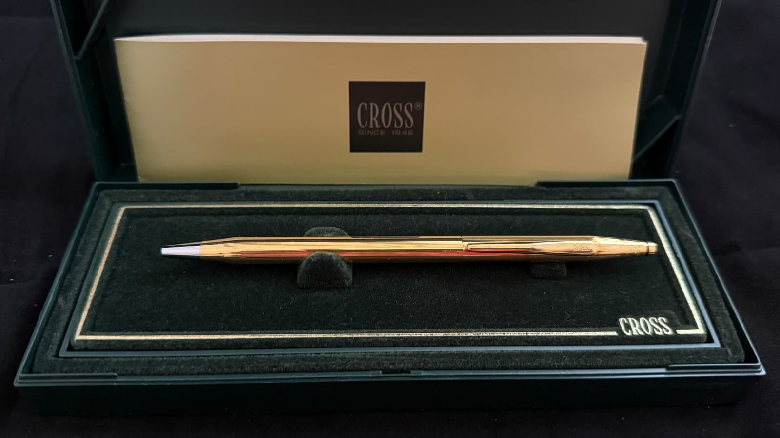 CROSS CLASSIC CENTURY 18K GOLD FILLED BALLPOINT PEN  #2802 -MADE IN THE USA- 5