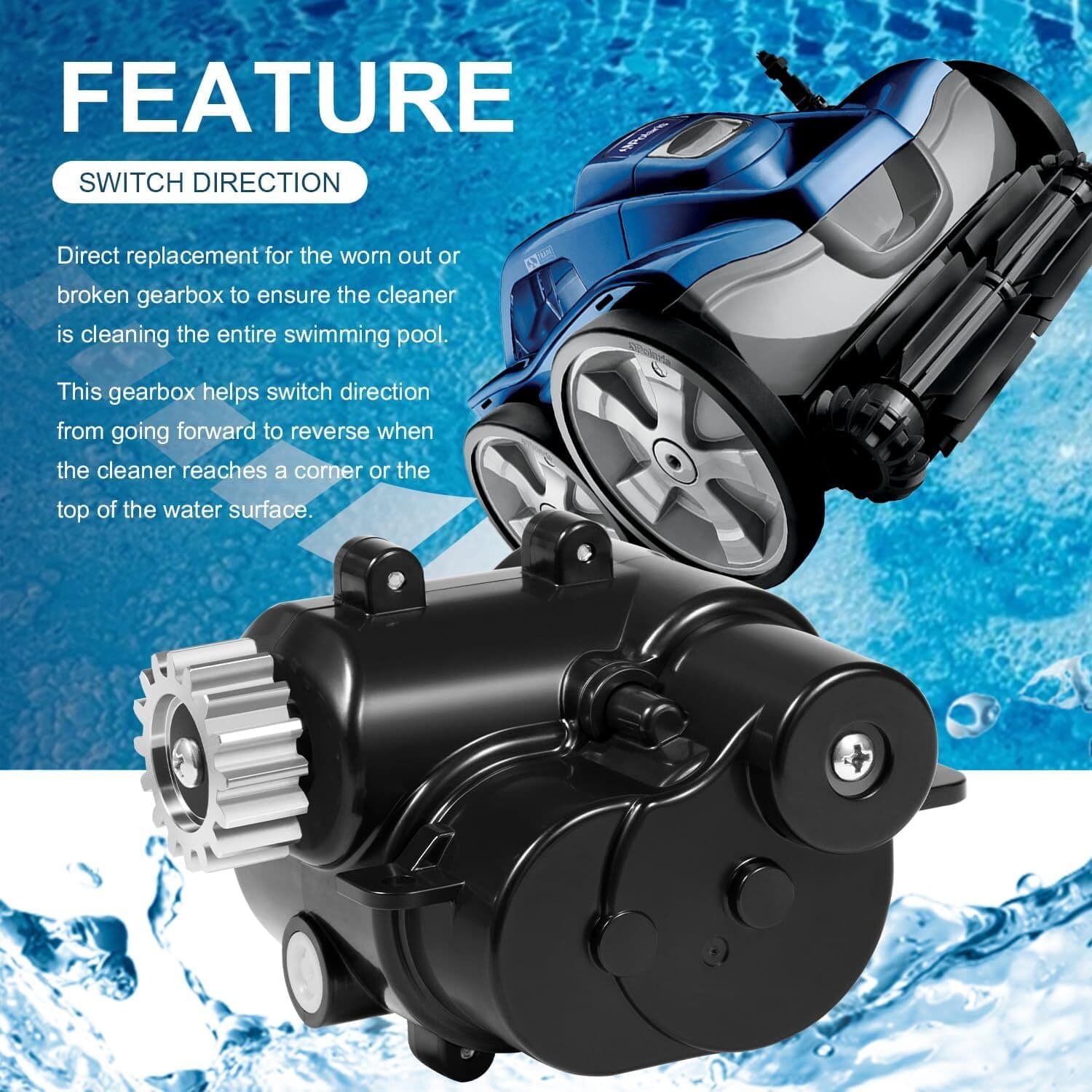 for Polaris Quattro P40/Sport Gearbox Assembly R0837300 NEW IMPROVED METAL GEAR 4