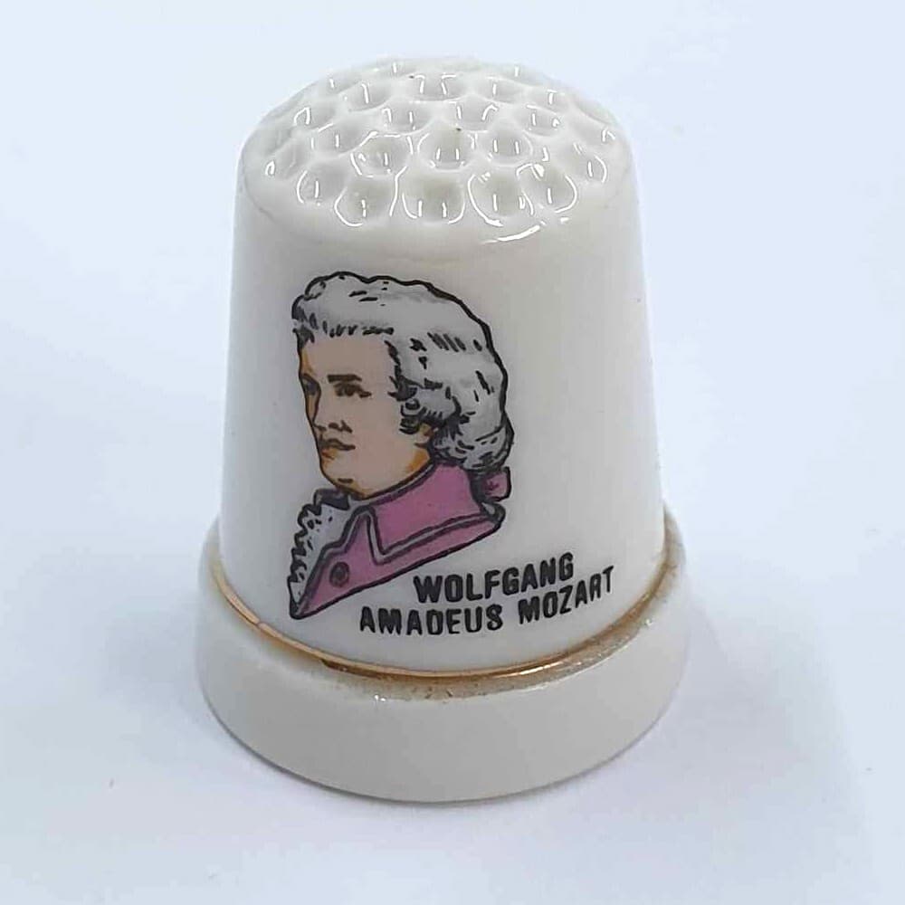 Vintage Bulk lot of 6 Thimbles Souvenir Famous composers 4