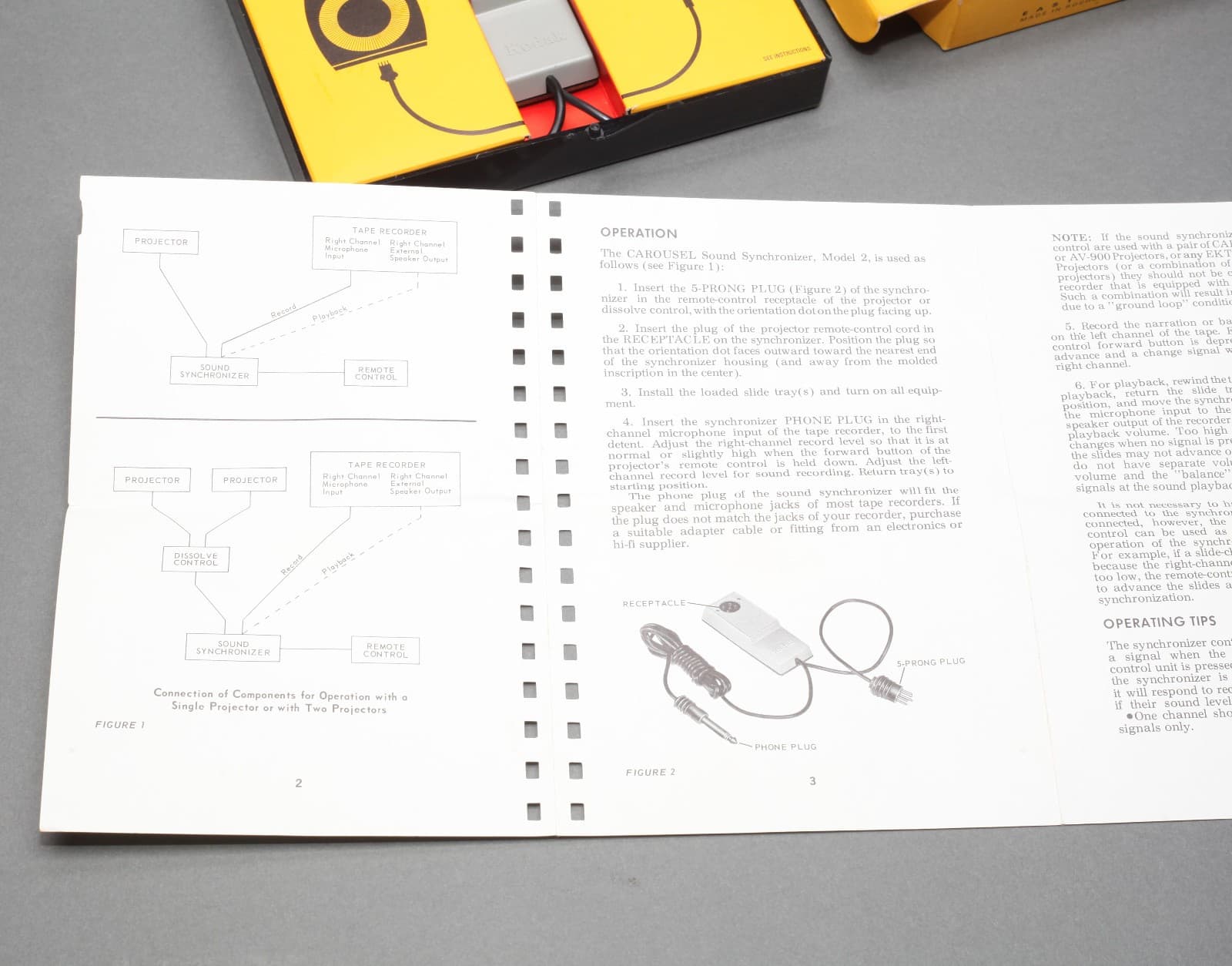 Kodak Carousel Sound Synchronizer Model 2 (No. B66) UNUSED w/ Manual 3