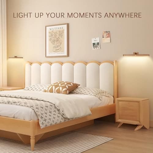Led 360° Rotatable Magnetic Battery Operated Wall Lights USB Brown 1PCS 6